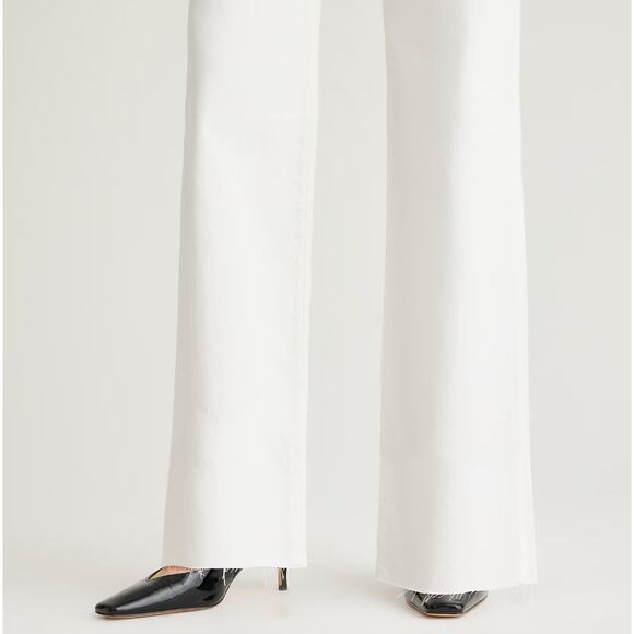 J.Crew Tall Full Length Slim Wide Leg Jean White Relaxed High Rise US 31 T NWT - Picture 3 of 14
